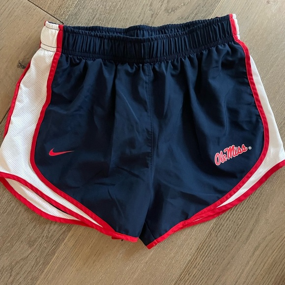 Nike Pants - Nike Ole Miss Blue and Red Athletic Shorts with Elastic Waistband. Worn once.